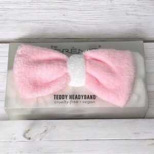 🪷 The Crème Shop Pink & White 3D Bow Teddy Headyband
